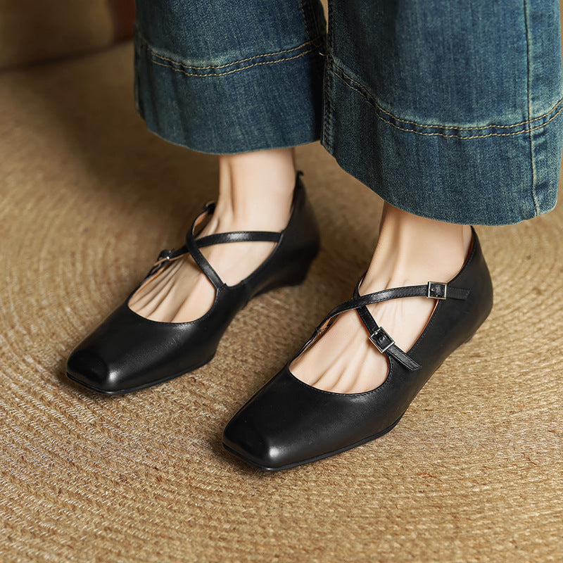 Scarpe basse Iria in vera pelle