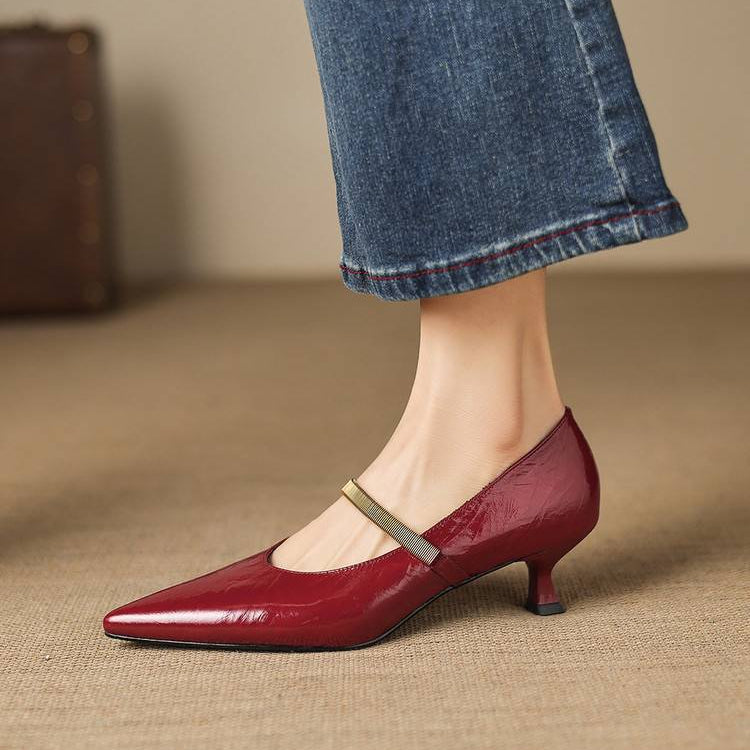 Norah Genuine Leather Heels