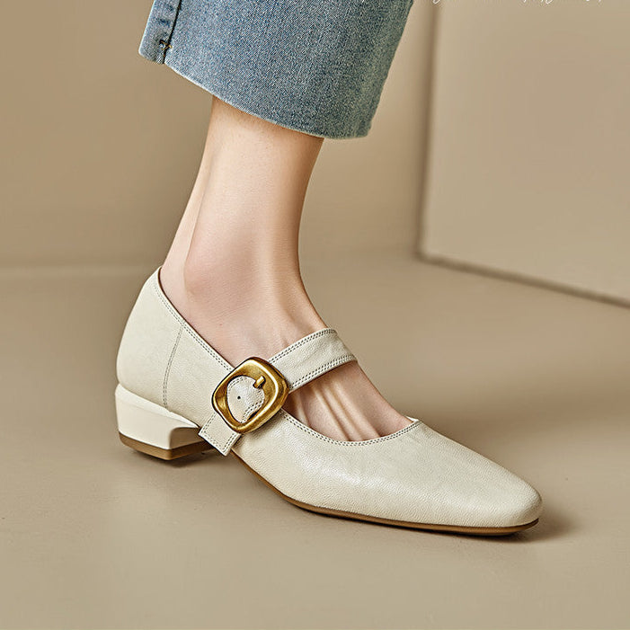 Minara pumps i ægte læder