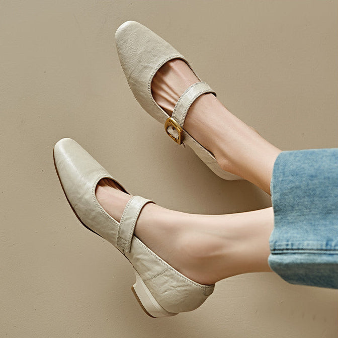 Minara pumps i ægte læder