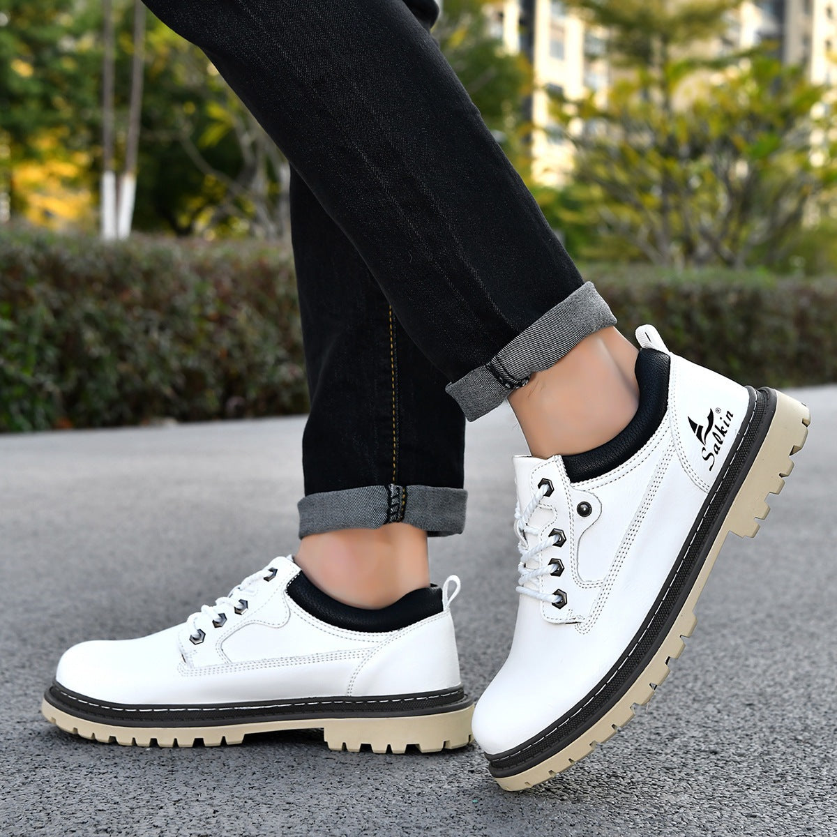 Chaussures à lacets Rexton en cuir premium