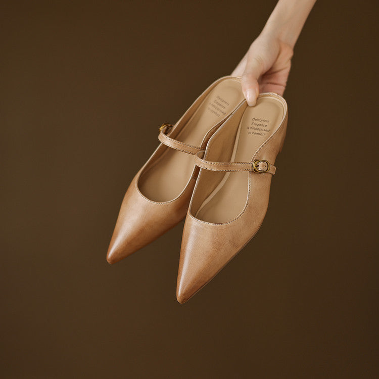 Mules Neok de cuero genuino