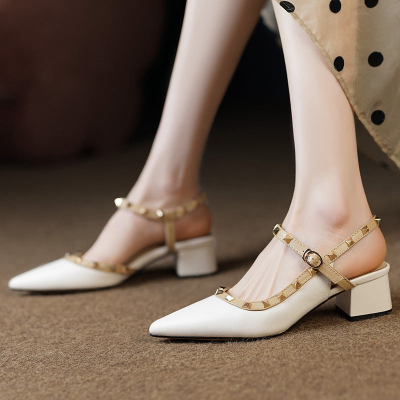 Tacones Stella de cuero genuino