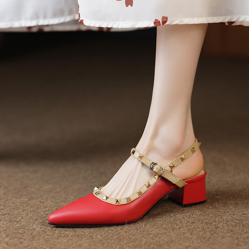 Tacones Stella de cuero genuino