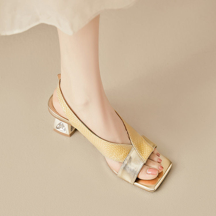 Tacones de cuero genuino Virelli
