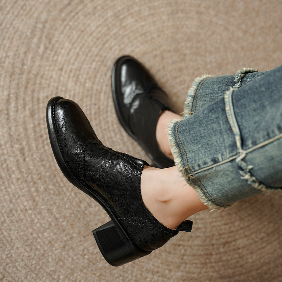 Everett Wingtip Plateauschoenen van Echt Leer