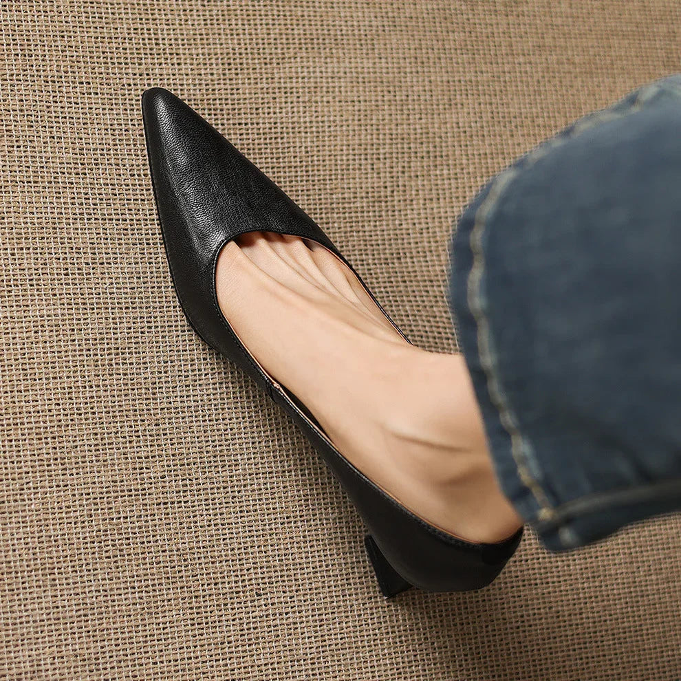 Tacones de cuero genuino Aelya