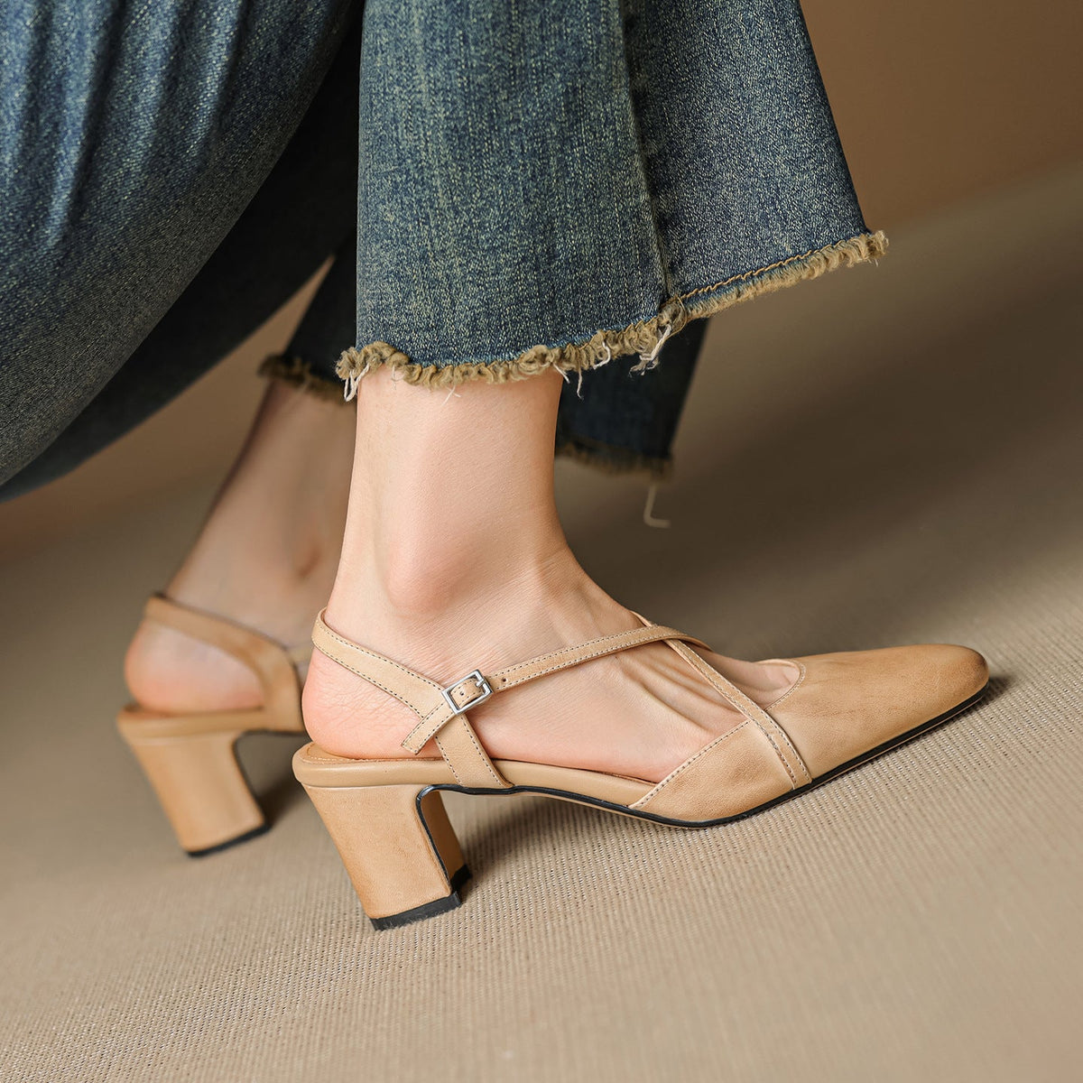 Blenza Slingbacks aus echtem Leder