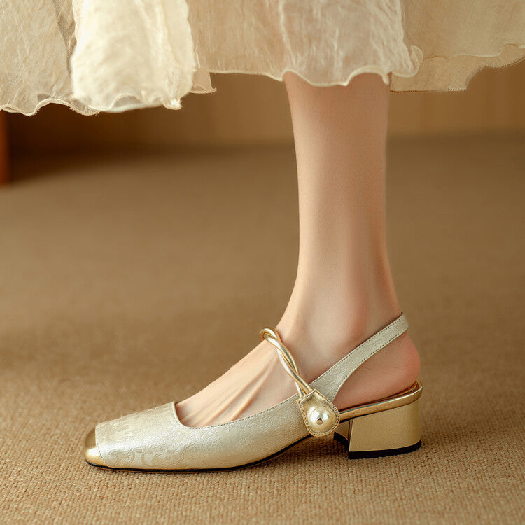 Tacones de cuero Galene