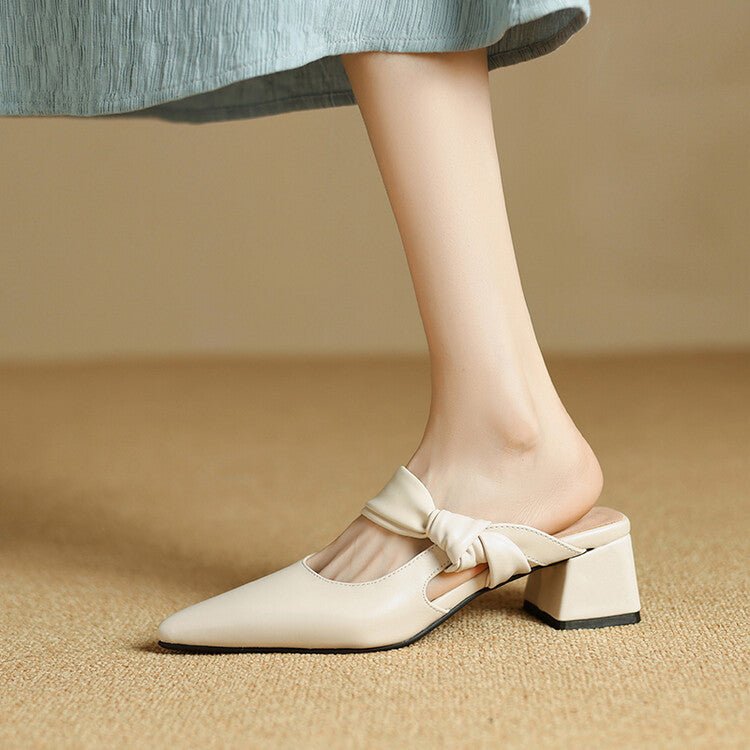 Mules de piel Noressa