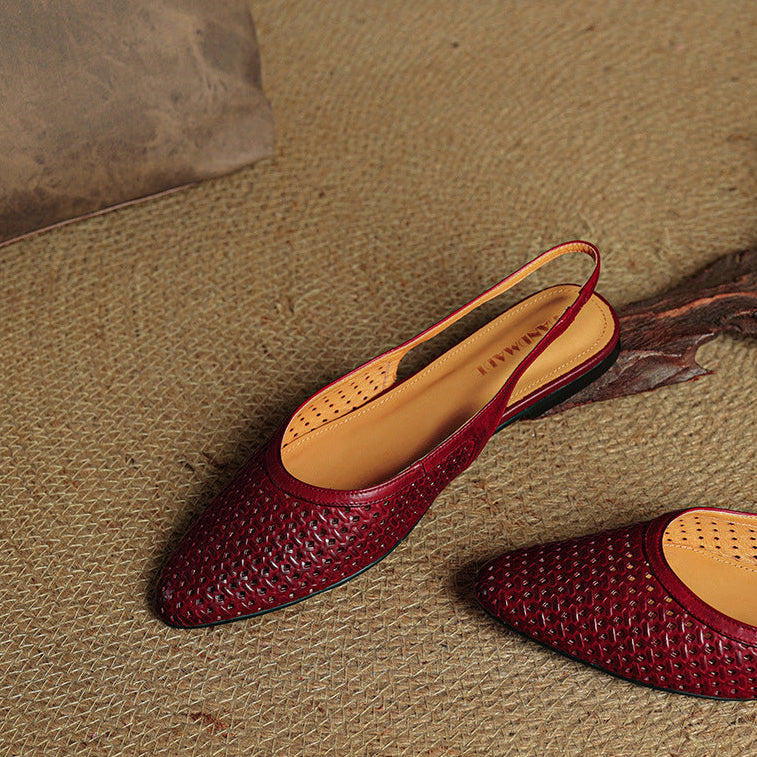 Mirale Slingbacks van Echt Leer