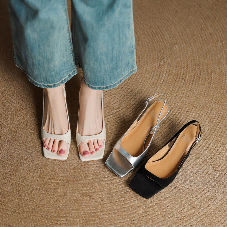 Moria Slingback-Sandalen aus echtem Leder