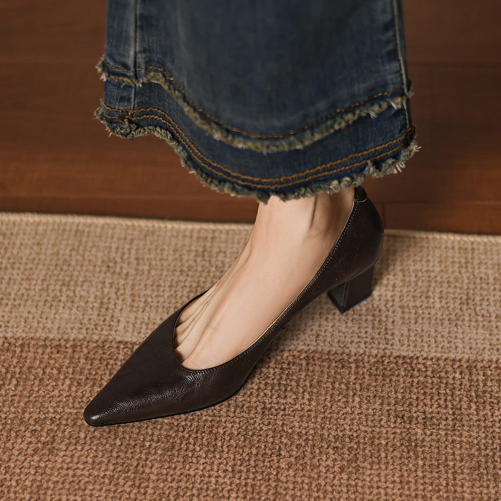 Talons Lorvane en cuir véritable