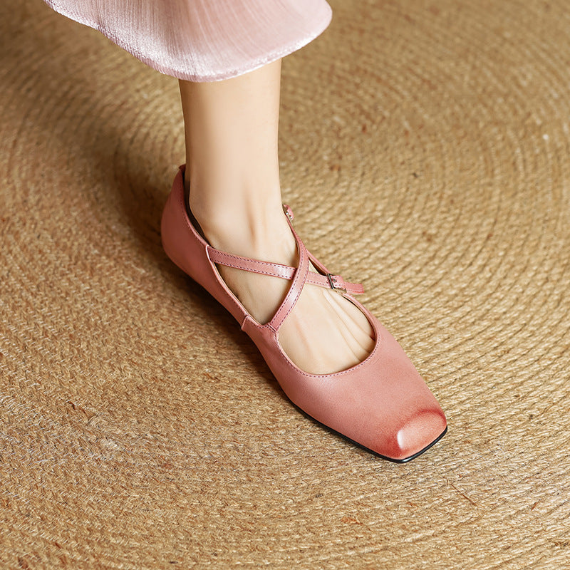 Scarpe basse Iria in vera pelle