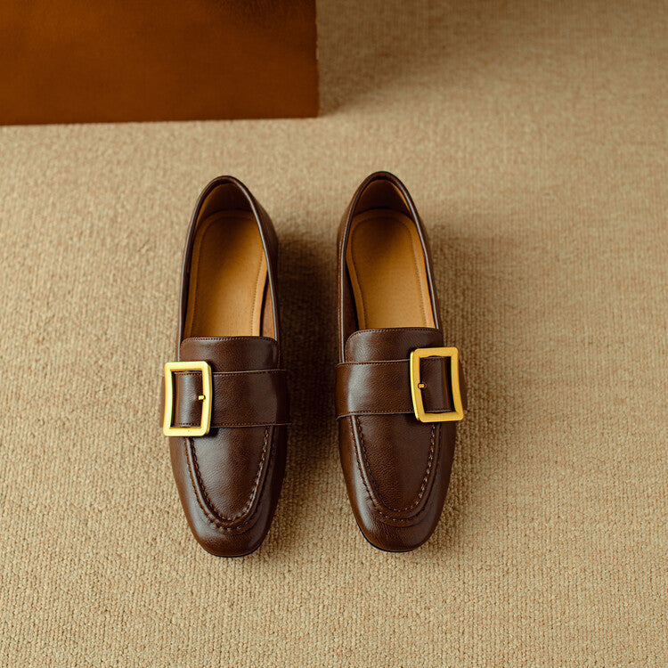 Chaussures Rizon à boucle de ceinture en cuir véritable