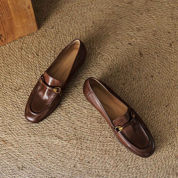 Belira loafers i äkta läder