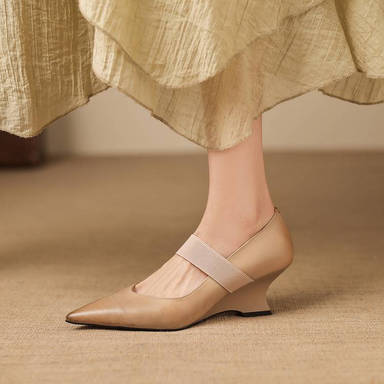 Saltos Tiera em pele genuína