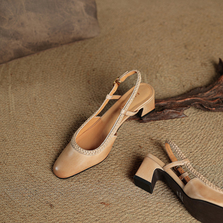 Tacones Bella de cuero genuino