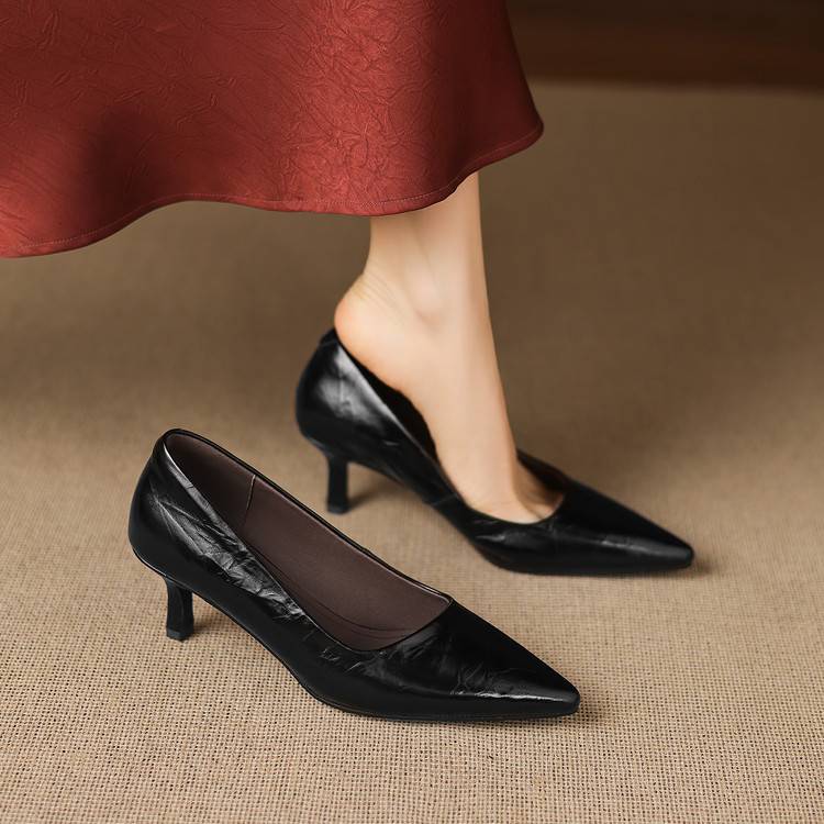 Tacones Verona de cuero genuino