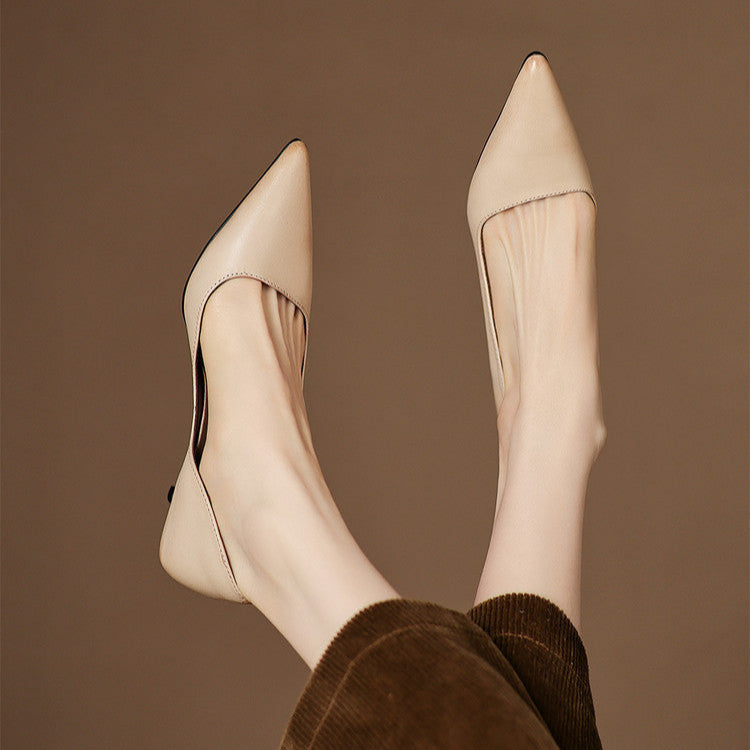 Tacones Vienna de cuero genuino