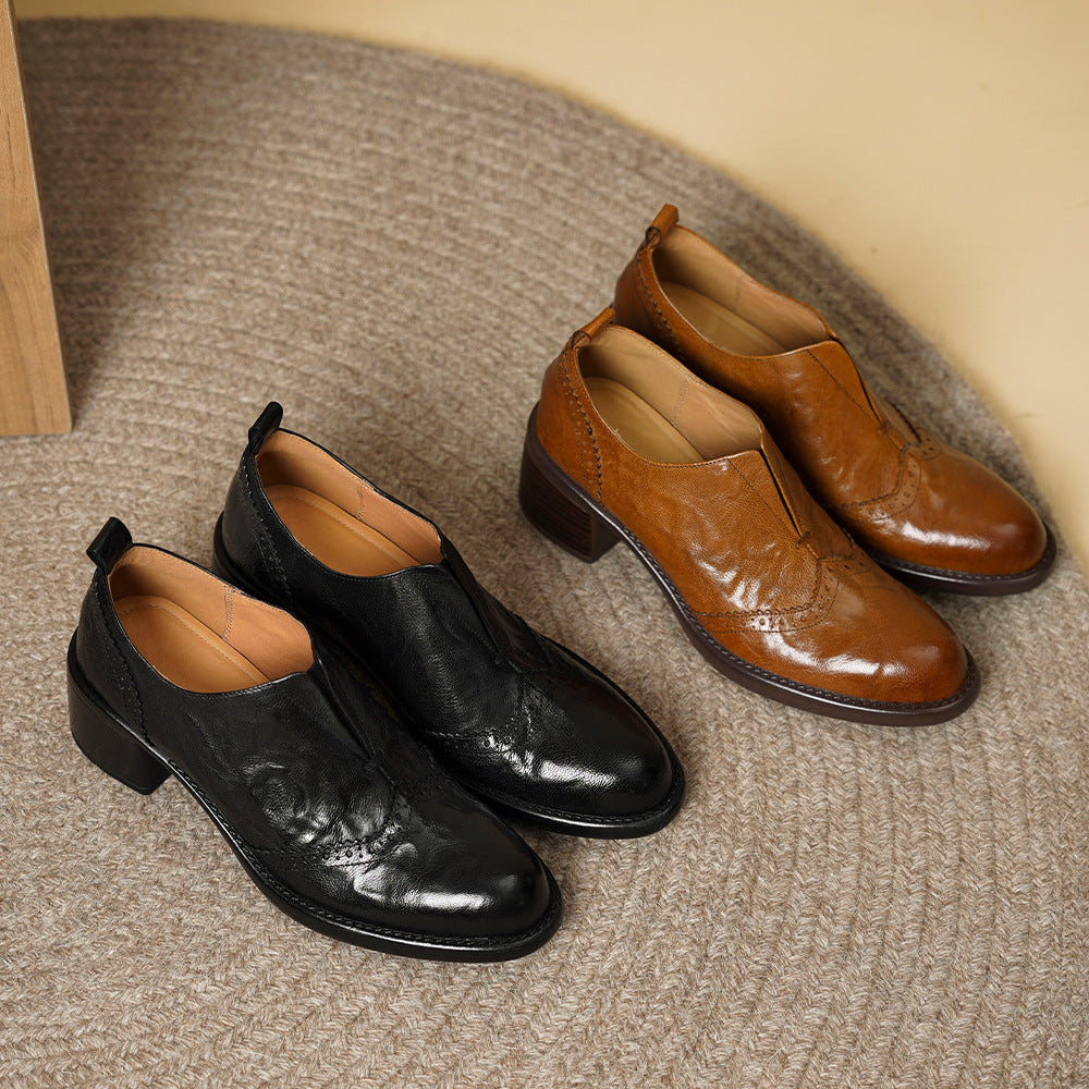 Everett Wingtip Plateauschoenen van Echt Leer