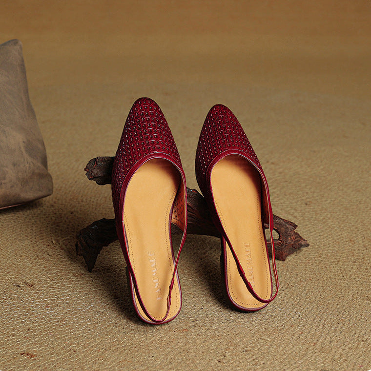 Mirale Slingbacks van Echt Leer