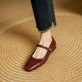 Chaussures plates Islae en cuir véritable