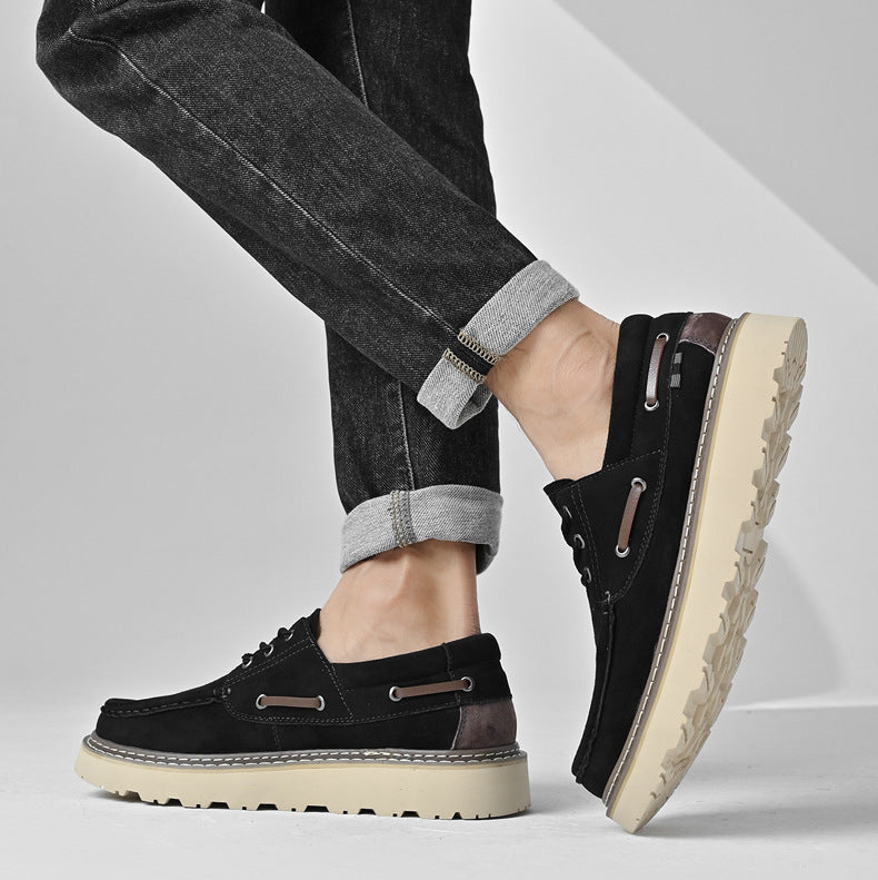 Chaussures à lacets en cuir véritable Harbor