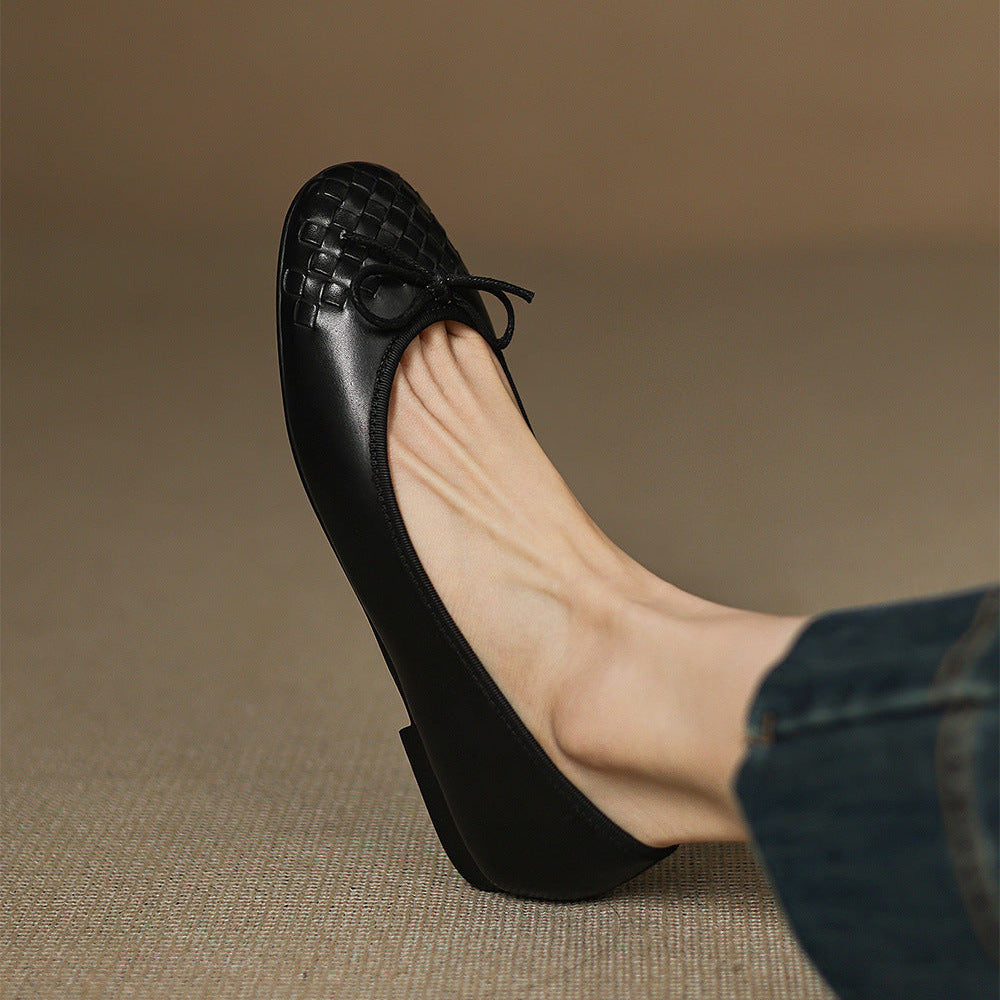 Sapatos Rasos Vara em Pele Genuína