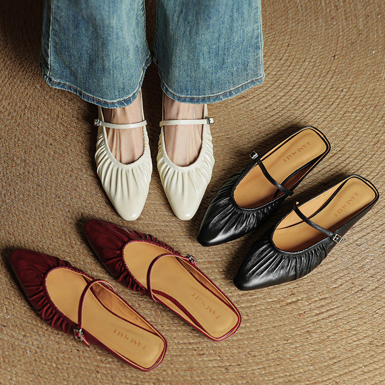 Mules Orena en cuir véritable