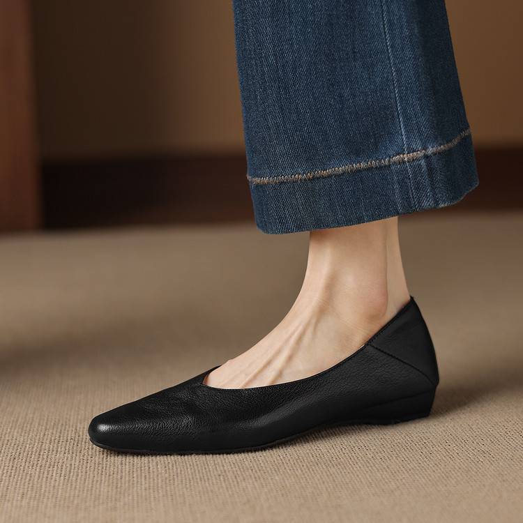 Zapatos planos Darsi de cuero genuino