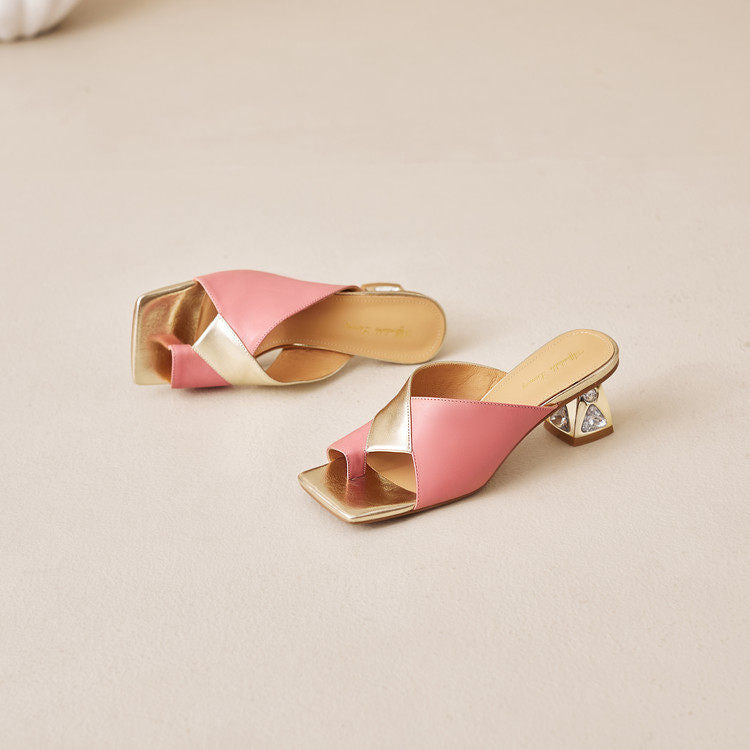 Tacones Opaline de cuero genuino