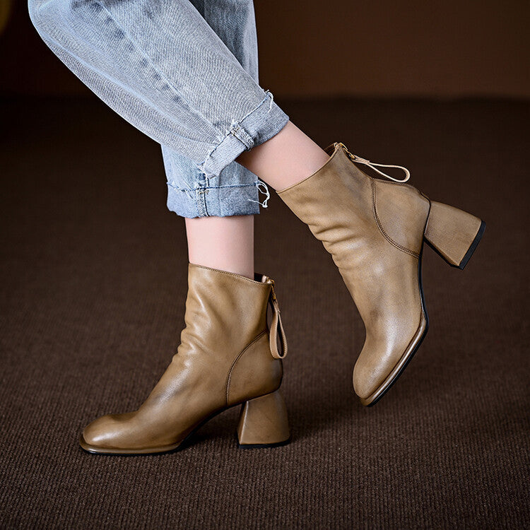 Botas Livia em pele genuína