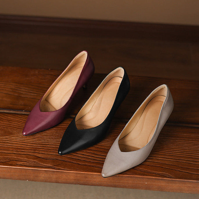 Escarpins Lenora en cuir véritable