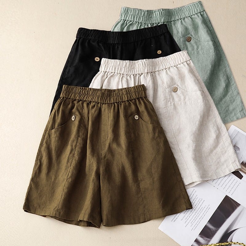 Amalfi-shorts i hør