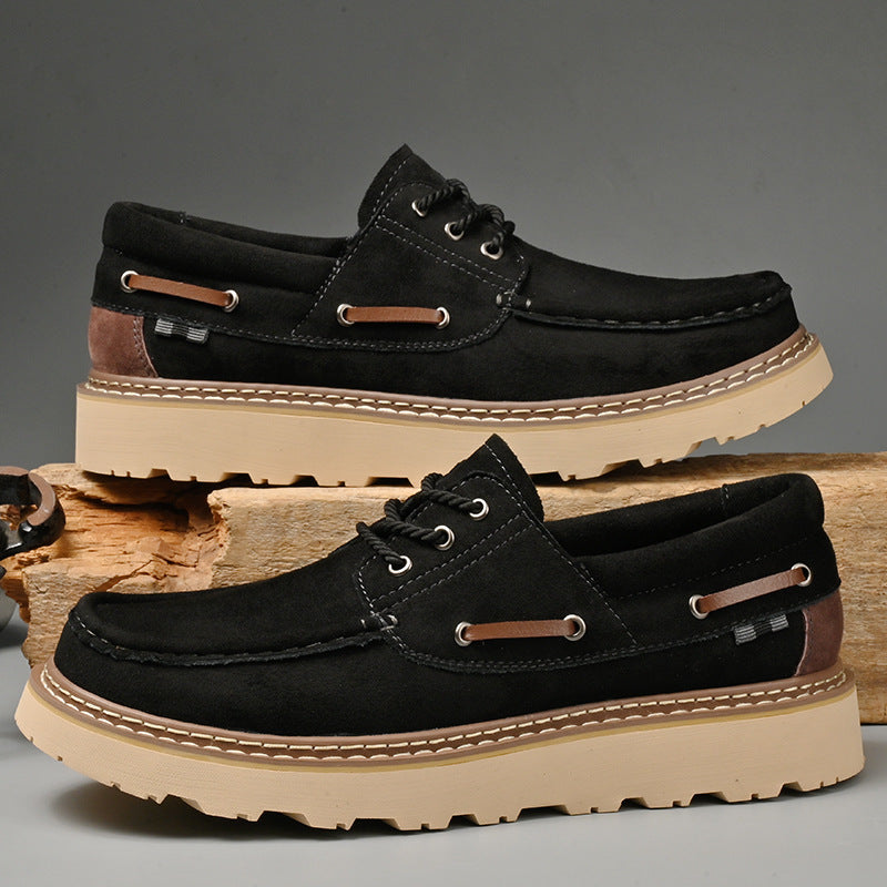 Chaussures à lacets en cuir véritable Harbor