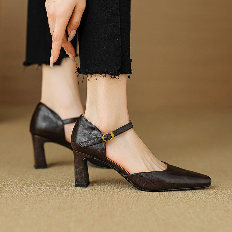 Amaris Genuine Leather Heels