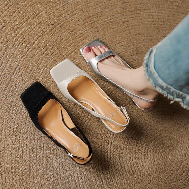 Moria Slingback-Sandalen aus echtem Leder