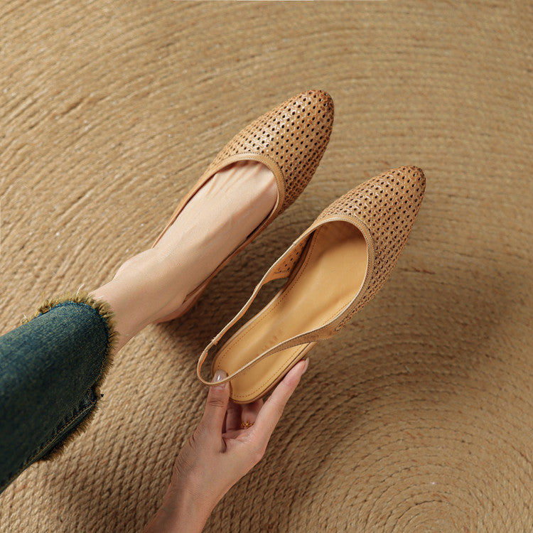Mirale Slingbacks van Echt Leer