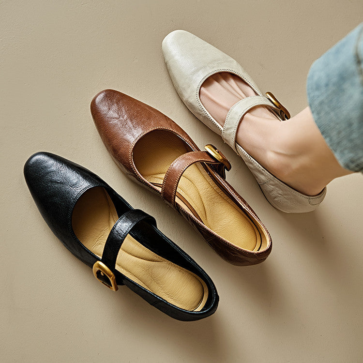 Minara pumps i ægte læder