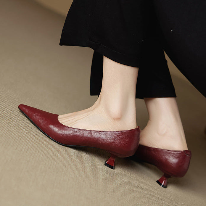 Tacones Aeris de cuero genuino