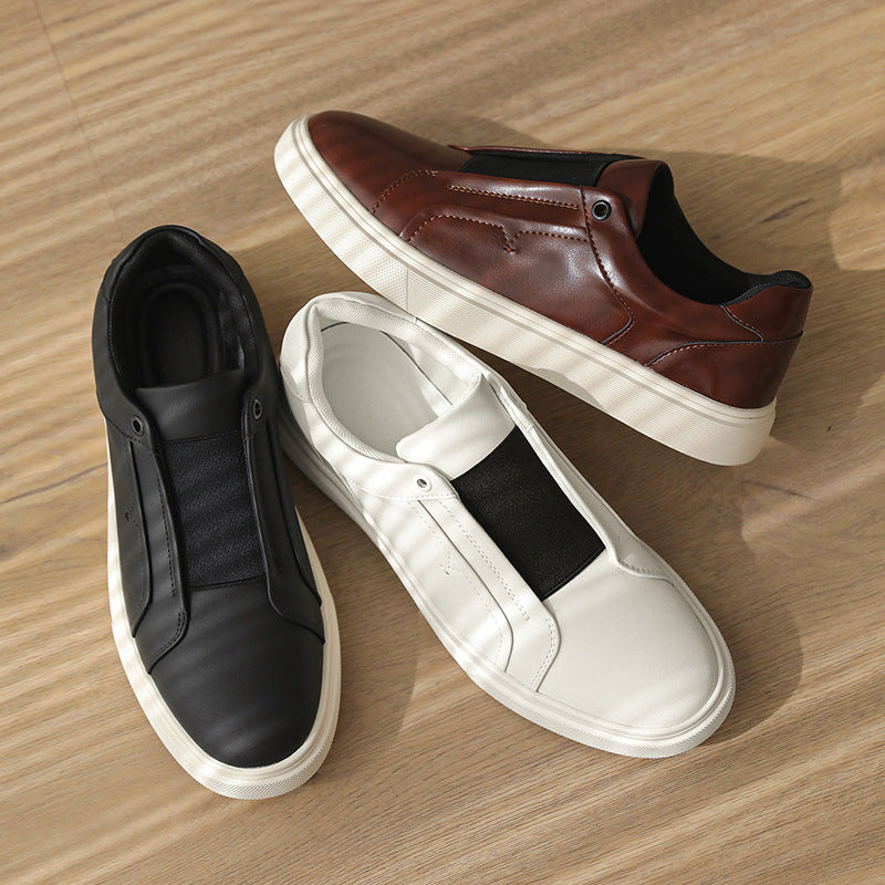 Sapatilhas Slip-On Drevo em Pele Genuína
