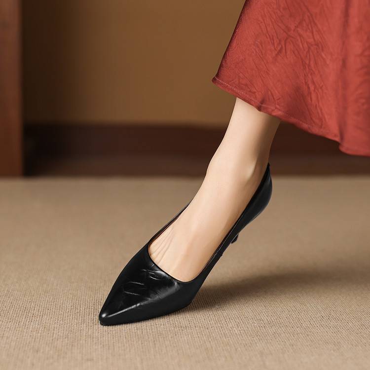 Tacones Verona de cuero genuino