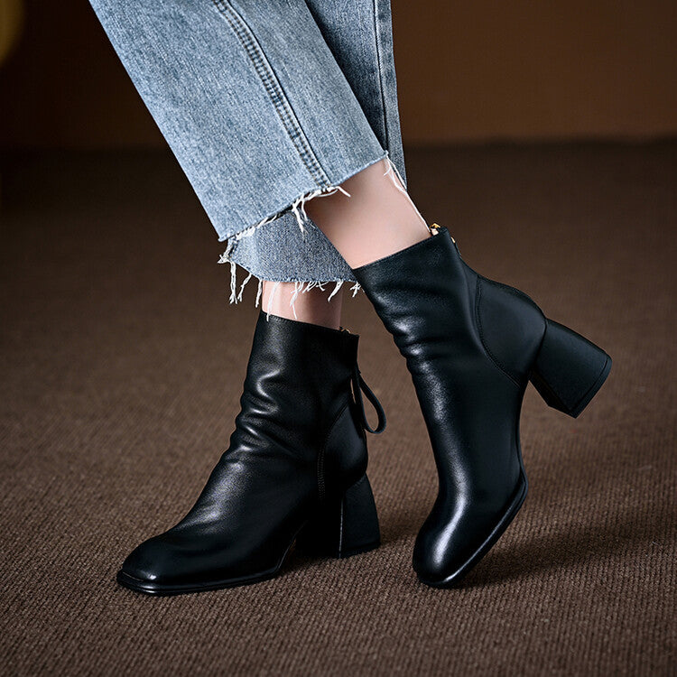 Botas Livia em pele genuína