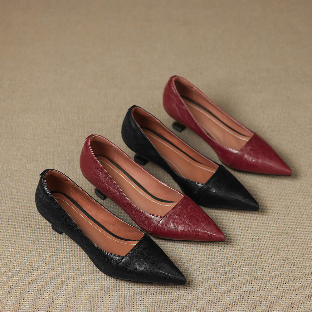 Tacones Venza de cuero genuino
