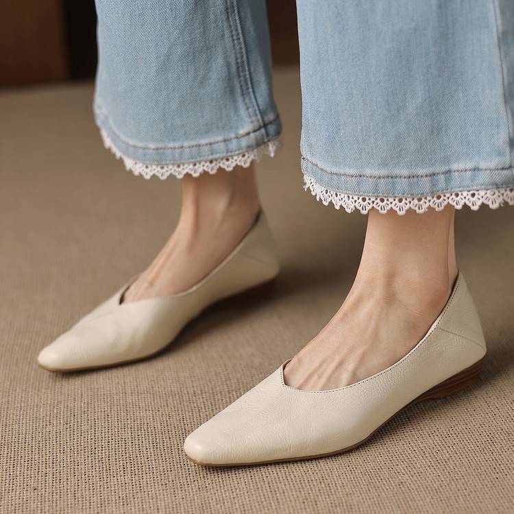 Zapatos planos Darsi de cuero genuino