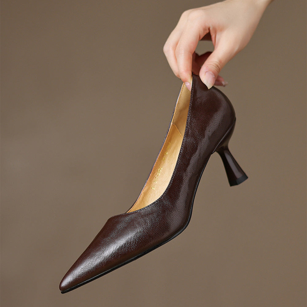 Tacones Elore de cuero genuino