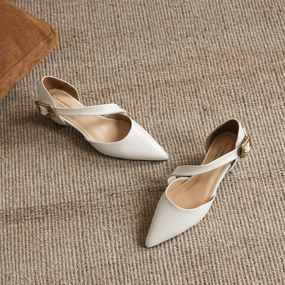 Maely Leder-Heels mit Cross-Straps