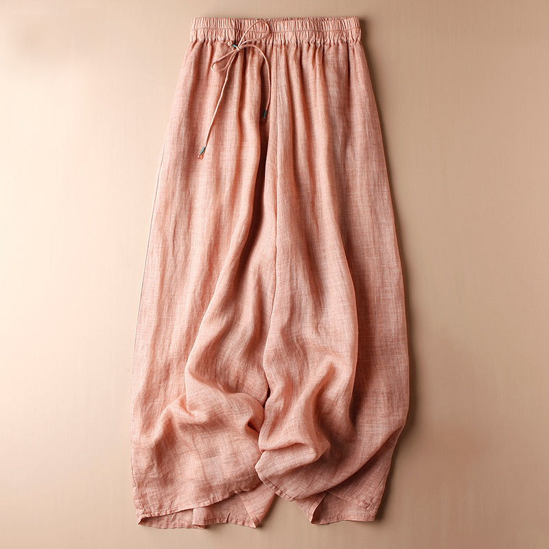Pantaloni in lino Isola