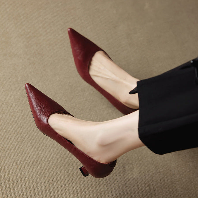 Tacones Aeris de cuero genuino